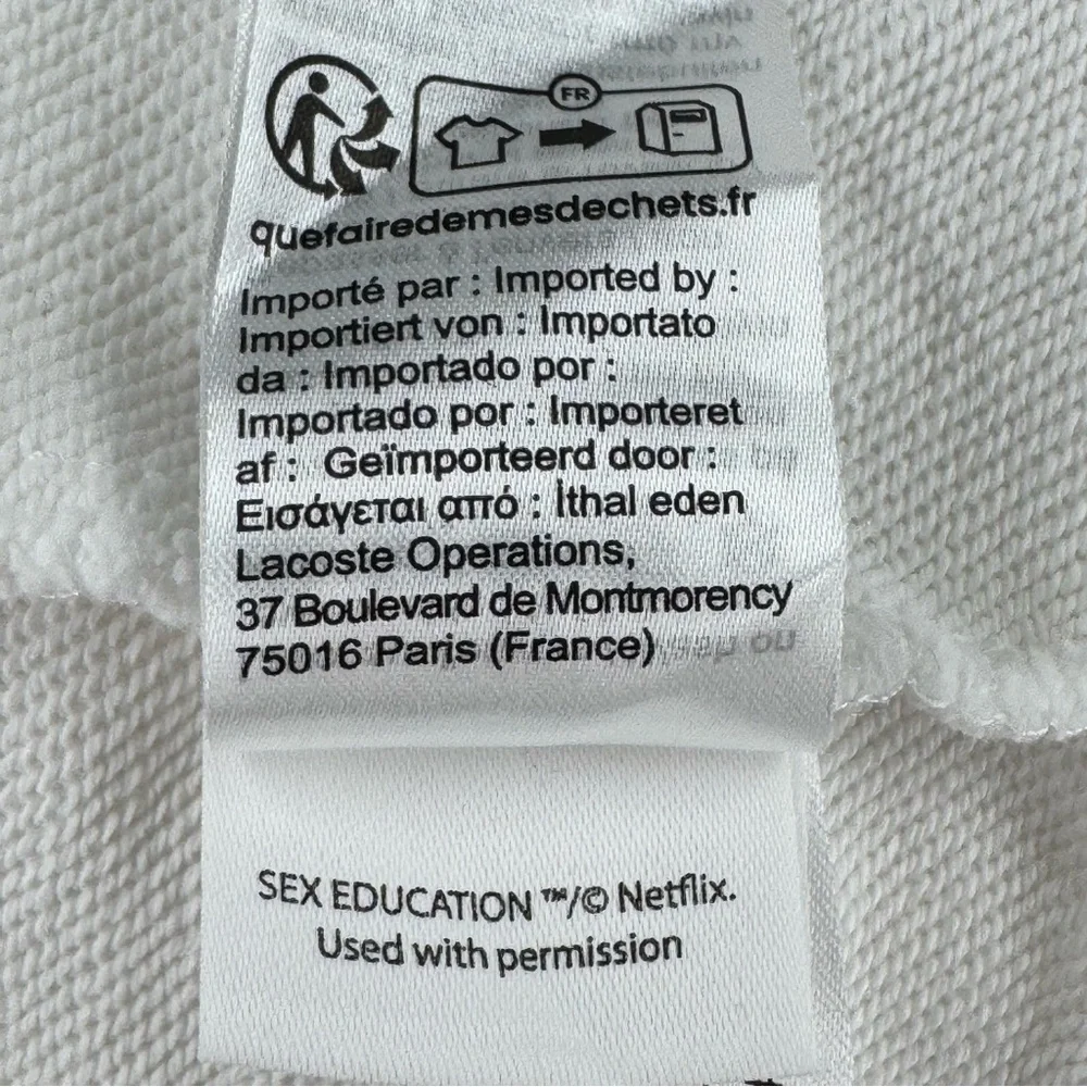 Lacoste Men's x Netflix Organic Cotton Fleece Print Sweatshirt FR Size 4 - Picture 8 of 12